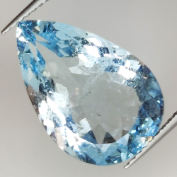 7.22ct Aquamarine pear cut 18.1x12.0mm