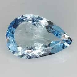 7.22ct Acquamarina taglio pera 18.1x12.0mm