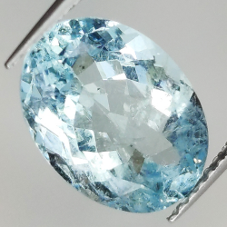 4.20ct Aquamarine oval cut 12.5x9.1mm