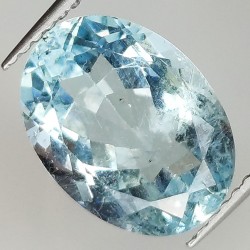 4.20ct Aquamarine oval cut 12.5x9.1mm