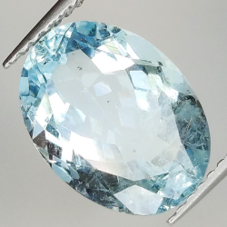 4.20ct Aquamarine oval cut 12.5x9.1mm