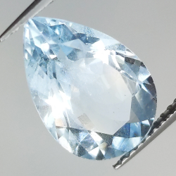 4.01ct Aquamarine pear cut 13.6x9.1mm