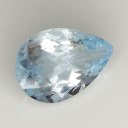 4.01ct Aguamarina talla pera 13.6x9.1mm