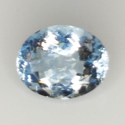 2.24ct Acquamarina taglio ovale 10.1x7.9mm