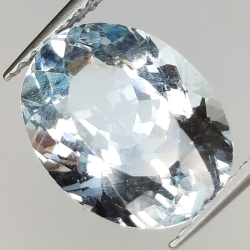 3.58ct Acquamarina taglio ovale 11.8x8.8mm