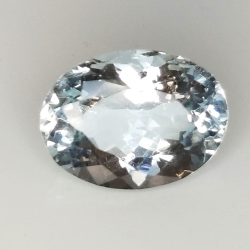 3.58ct Acquamarina taglio ovale 11.8x8.8mm