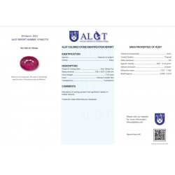 1,19ct Zertifizierter Rubin im Ovalschliff 7,8x6,0mm