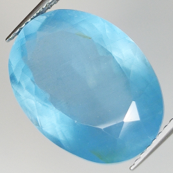 12.36ct Acquamarina taglio ovale 17.8x13.0mm