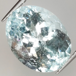 6.34ct Aquamarine oval cut 13.8x10.7mm