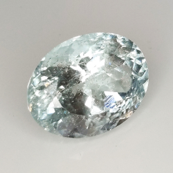 6.34ct Acquamarina taglio ovale 13.8x10.7mm