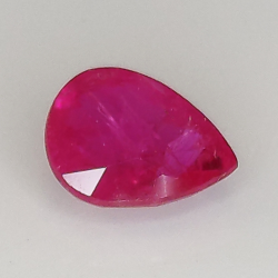 1.19ct Certified Pear Cut Ruby 7.2x5.8mm