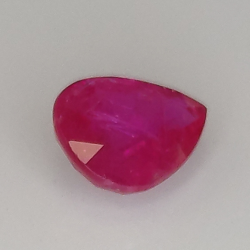 Rubis taille poire certifié 1.18ct 7.2x5.8mm