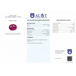 1,15ct Zertifizierter Rubin im Ovalschliff 8,0x6,1 mm