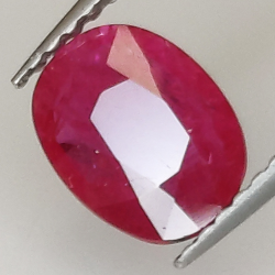 1.15ct Ruby certified oval cut 8.0x6.1 mm