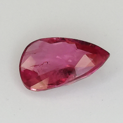 1.02ct Zafiro rosa certificado talla pera 8.1x5.5mm