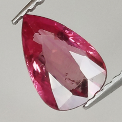 1.02ct Zafiro rosa certificado talla pera 8.1x5.5mm