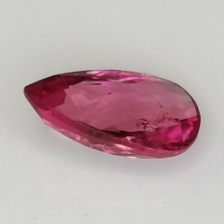 1.02ct Zafiro rosa certificado talla pera 8.1x5.5mm