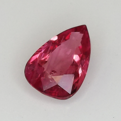 1.02ct Zafiro rosa certificado talla pera 8.1x5.5mm