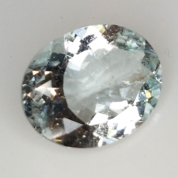 4.39ct Acquamarina taglio ovale 13.4x10.4mm