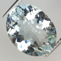 4.39ct Aquamarine oval cut 13.4x10.4mm