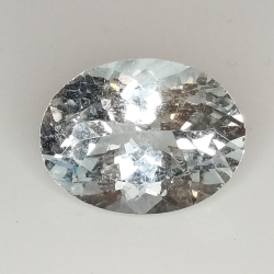 3.28ct Acquamarina taglio ovale 11.8x8.9mm