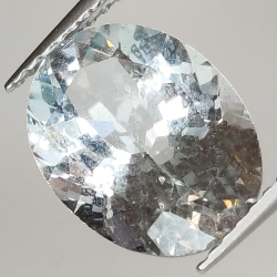 3.28ct Acquamarina taglio ovale 11.8x8.9mm