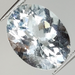 3.28ct Acquamarina taglio ovale 11.8x8.9mm