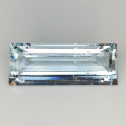 6.05ct Acquamarina taglio baguette 19.0x7.4mm