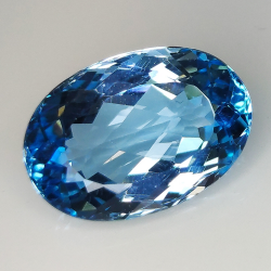 14.33ct Blue Topaz oval cut 17.7x12.4mm