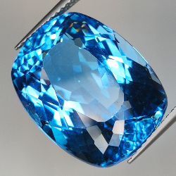 27.35ct Topazio Blu taglio cuscino 19.1x14.7mm