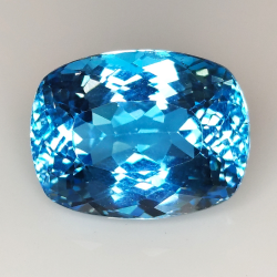 27.35ct Blue Topaz cushion cut 19.1x14.7mm