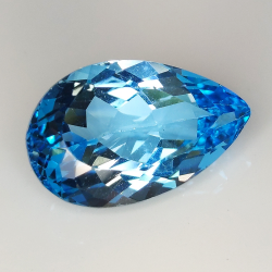 19.16ct Blautopas birnenschliff 21.7x13.5mm