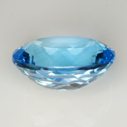 19.41ct Topazio Blu taglio ovale 18.5x14.4mm