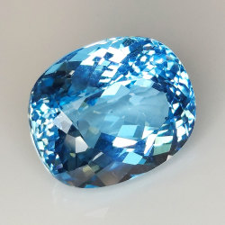 22.68ct Blautopas kissenschliff 17.2x14.3mm