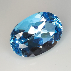 15.57ct Blue Topaz oval cut 17.7x12.4mm