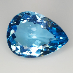 22.67ct Blautopas birnenschliff 21.3x15.8mm