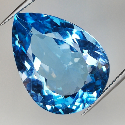 22.67ct Blautopas birnenschliff 21.3x15.8mm