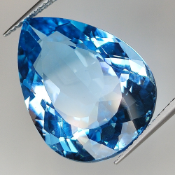 22.67ct Blue Topaz pear cut 21.3x15.8mm