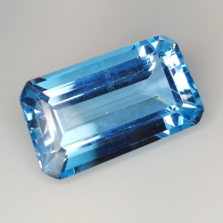 23.65ct Blue Topaz emerald cut 22.4x12.8mm