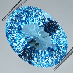 20,98ct Blauer Topas ovalerschliff 18,2x13,7mm