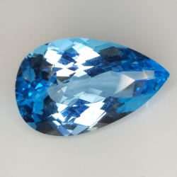 19.14ct Blautopas birnenschliff 22.3x13.7mm