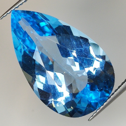 19.14ct Blautopas birnenschliff 22.3x13.7mm