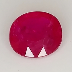 1.03ct Ruby oval cut 6.6x5.8mm