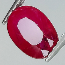 1.11ct Ruby oval cut 7.0x4.8mm