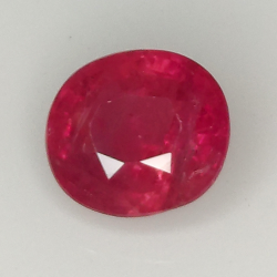 2.24ct Ruby oval cut 7.6x6.8mm