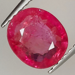 1.30ct Ruby oval cut 7.4x6.4mm