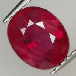 2.16ct Ruby oval cut 7.9x6.4mm