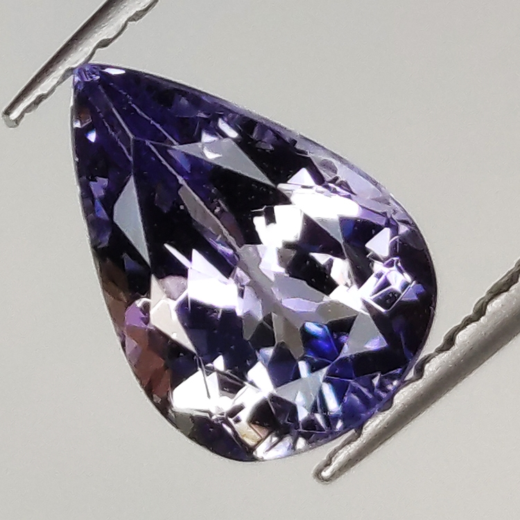 1.54ct Tanzanite pear cut 8.9x6.2mm