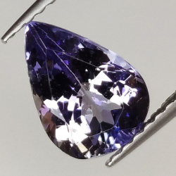 1.54ct Tanzanite pear cut 8.9x6.2mm