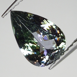 1.56ct Tanzanite Green pear cut 9.2x6.2mm